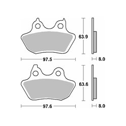 Klocki hamulcowe KH434 STREET CERAMIC Harley Davidson Heritage/Softail / Night Train TYŁ | 846H.HF