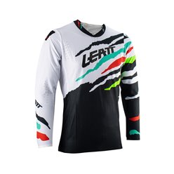 Koszulka MOTO 5.5 ULTRAWELD Tiger Biały/Czarny/Zielony / Czerwony, S Leatt | 5023030800