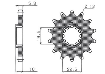 Zębatka PRZEDNIA 435 13 SUZUKI RM 250 '87-'12 (JTF432.13) (ŁAŃC. 520) (43513JT) SUNSTAR