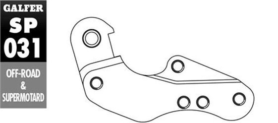 GALFER ADAPTER TARCZY HAMULCOWEJ 260MM YAMAHA WR/YZ 125 `01-07 YZF 250/426/450 2001-07 WRF 250/426/450 00-15
