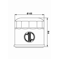 MIW (MEIWA) FILTR OLEJU HONDA FSC 400/600 SILVER WING, SH 300 (HF951) (50)