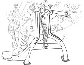 Stopka centralna Honda CBF 500 2004-2007 Hepco Becker | 505937 00 01