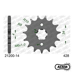 Zębatka przednia 14 Suzuki RM 80/85, Yamaha XT 125 R/X, Junak 125 ŁAŃC. 428 AFAM | 21200-14