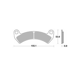 Klocki Hamulcowe KH680 OFF-ROAD SINTER Przód Polaris RZR XP/XP4/PRO TURBO Złoty SBS | 954SI