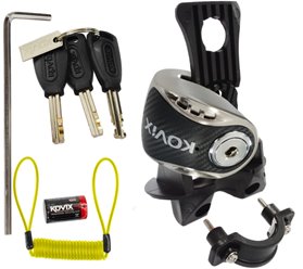 Blokada tarczy hamulcowej z alarmem KOVIX KNS6 metaliczny