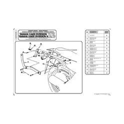 Stelaż kufra centralnego Yamaha XJ 600 Diversion, Diversion N bez płyty Kappa | K3250