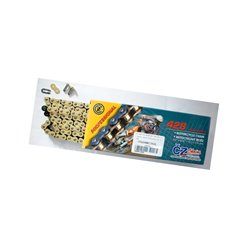 Łańcuch napędowy 428 MX (134 ogniw) złoty (MOTOCROSS DO 110 CCM) (23,0 KN) + zapinka CZ | CZ428MX134GL