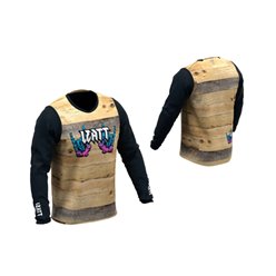 Koszulka rowerowa MTB Gravity 3.0 Jersey Woody czarny/brązowy S Leatt | 5023036201