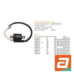 Cewka zapłonowa Yamaha PW80, YZ80, YZ125/250, XT250, XT350, TT350 DZE | 4059-01
