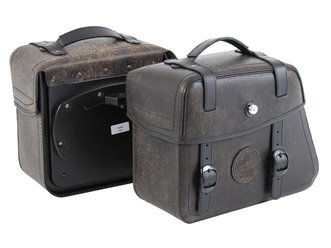 Wytrzymałe skórzane sakwy Rugged C-BOW Hepco Becker | 620355 00 08