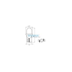 Żarówka BOSMA 12V 1xLED T10 BLUE MAT BLISTER 2 SZT