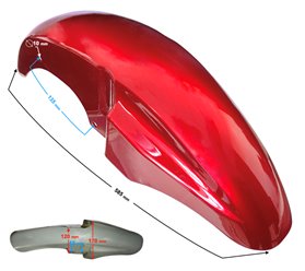 Obudowa błotnik przedni czerwony Barton Volcano 50, Junak 902