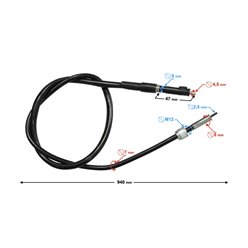 Linka licznika do skutera GY6 139QMB, 139QMA Barton 21 1 GY6 139QMB, 139QMA Skuter 4T