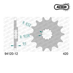 Zębatka przednia 12 KTM SX 65 ŁAŃC. 420 AFAM | 94120-12