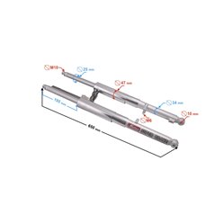 Amortyzatory przód Ranger Barton Classic E4 139FMB Motorower biegowy