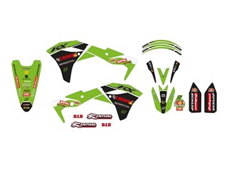 Komplet naklejek/oklein Kawasaki KX 250F Replica Kawasaki Racing Team 22 BLACKBIRD | E2424R14