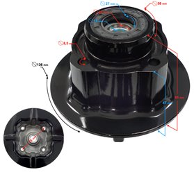 Piasta koła tylnego motorower Barton Fighter 2 139FMB Motorower biegowy