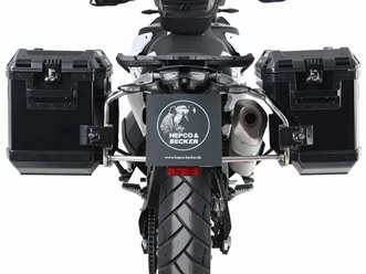 Stelaż kufrów bocznych XplorerCutout + kufry Xplorer KTM 890 Adventure / R / Rally 2021-2022 Hepco Becker | 6517617 00 22-01-40
