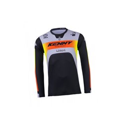 Koszulka Cross/Enduro Kenny Racing Track Focus Grey Czarny/Szary/Żółty / Czerwony S | 251-3403011-5403