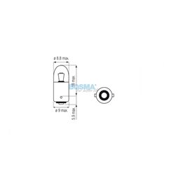 Żarówka BOSMA 12V 4W BA9s BLUE (4292) OP 10 SZT