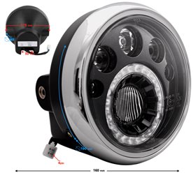 Reflektor LED Homologacja E4 E24 do motocykla / motoroweru | 5905220854820