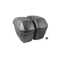 Kufry boczne Moretti, MR-B66, 23L, Czarne, Czerwony odblask