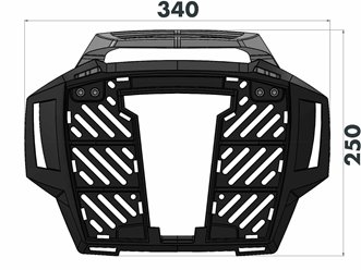 Stelaż Alurack pod kufer centralny czarny Voge R 625 | 6527711 01 01