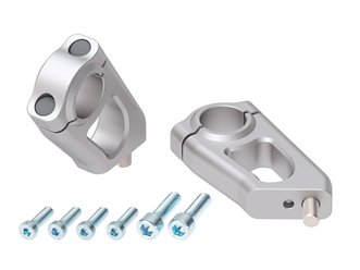 Podwyższenie kierownicy z przesunięciem 20 mm w górę, 30 mm w tył srebrne BMW R 1200 GS Adventure 2008 - 2012 Hepco & Becker | 4245637 00 09