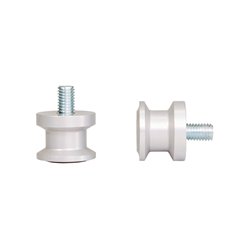 Rolki (slidery) wkręcane do wahacza M8X1,25 srebrny Biketec | ROL6