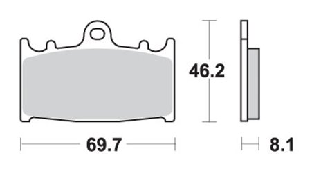 Klocki hamulcowe KH158 STREET CERAMIC KOLOR CZARNY