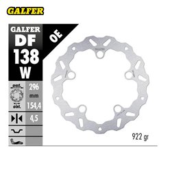GALFER TARCZA HAMULCOWA PRZÓD HONDA CB 125R 2018-; CB 250R 2018-; CB 300R 2018; CB 500F/X 2022-; CBR 500R 2022-; CB 750 HORNET 2022- (WAVE FIXED) (296X154X4,5MM)