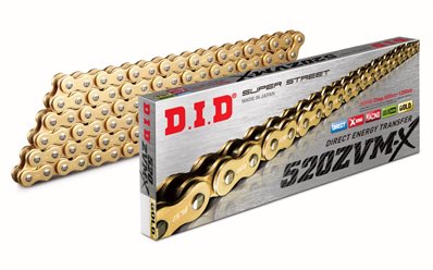 Łańcuch napędowy 520 ZVMXG&G 102 ogniw X-Ring otwarty z zakuwką DID | 520ZVMXGG-102