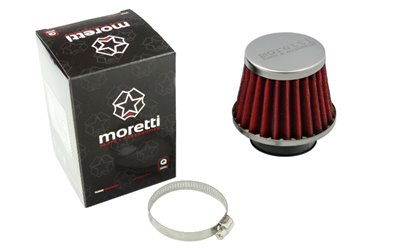 Filtr powietrza stożkowy 31mm czerwony Moretti