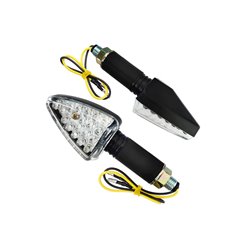 Kierunkowskazy uniwersalne, ledowe (13+2 diod) czarne, (E-mark)