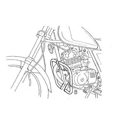 Gmole silnika Suzuki GN 125 1991 - 1996 Hepco Becker | 501311 00 02
