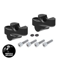Podwyższenie kierownicy z przesunięciem 30 mm w górę, 21 mm w tył czarne Honda NC 750 X / DCT 2021-2026 Hepco & Becker | 42459530 00 01