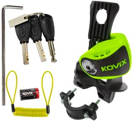 Blokada tarczy hamulcowej z alarmem KOVIX KNS6 fluo zielony