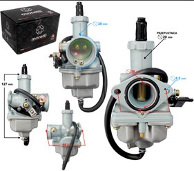 Gaźnik PZ26 125-150cc ssanie dźwignia MORETTI | 5905220812851