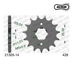 Zębatka przednia 14 Yamaha TW 125 ŁAŃC. 428 AFAM | 21305-14