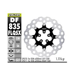 GALFER TARCZA HAMULCOWA PRZÓD HARLEY-DAVIDSON (330X56X5) PŁYWAJĄCA (CUBIQ) (SUPER OVERSIZE) (WYMAGA SP070; SP071) | DF835FLQSX