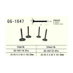 Zawór wydechowy Honda TRX 650/680 (30,5X5,50X101,0mm) Vesrah | GG-1047-EX