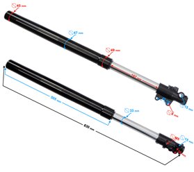 Amortyzator przód Cross 150cc Barton NXT 150 -Kayo, Apollo, Diabolini, Xmotos