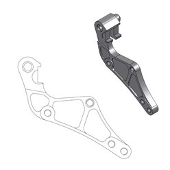 ADAPTER OVERSIZE 320 MM (SUPERMOTO) DO ZACISKU OEM - KTM,HUSABERG,HUSQVARNA (PATRZ OPIS DODATKOWY) MOTO-MASTER