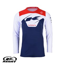 Koszulka rowerowa MTB Elite Navy niebieski/biały / czerwony L Kenny Racing | 242-3004040-5620
