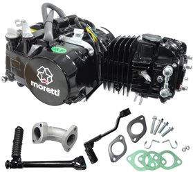 Silnik Moretti poziomy 1P56FMJ, 140cc 4T, 4-biegowy manual, czarny