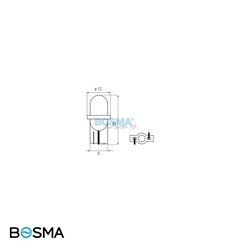 Żarówka BOSMA 12V 1*LED STANDARD T10 GREEN BLISTER