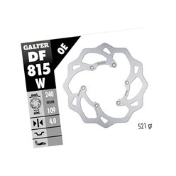 GALFER TARCZA HAMULCOWA TYŁ BETA RR 250/300/350 2012-, RR 390/400/430/450/450/498 2014-, XTRAINER 250/300 2015- WAVE (240X109X4MM)