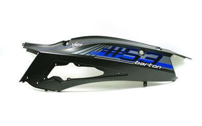 Obudowa tylna lewa czarno-niebieska do skutera Barton Falcon 2