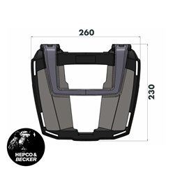 Easyrack stelaż pod kufer centralny czarny Voge R 625 | 6617711 01 01