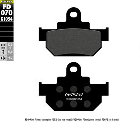 GALFER KLOCKI HAMULCOWE KH106/2 PÓŁMETALICZNE (GRUBOŚĆ 9,5MM)